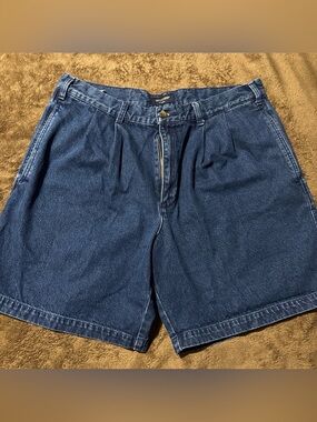 Dockers Khakis Denim Pleated Shorts